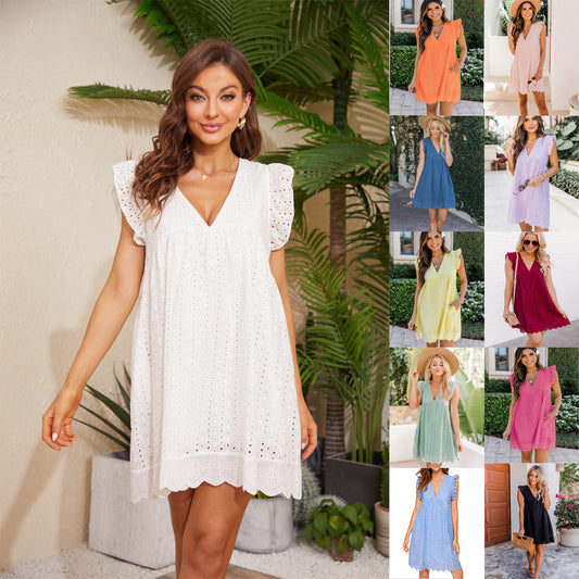 Marina Luxe Lace Beach Dress
