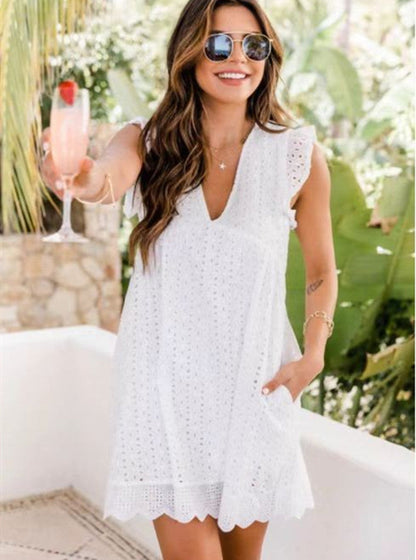 Marina Luxe Lace Beach Dress